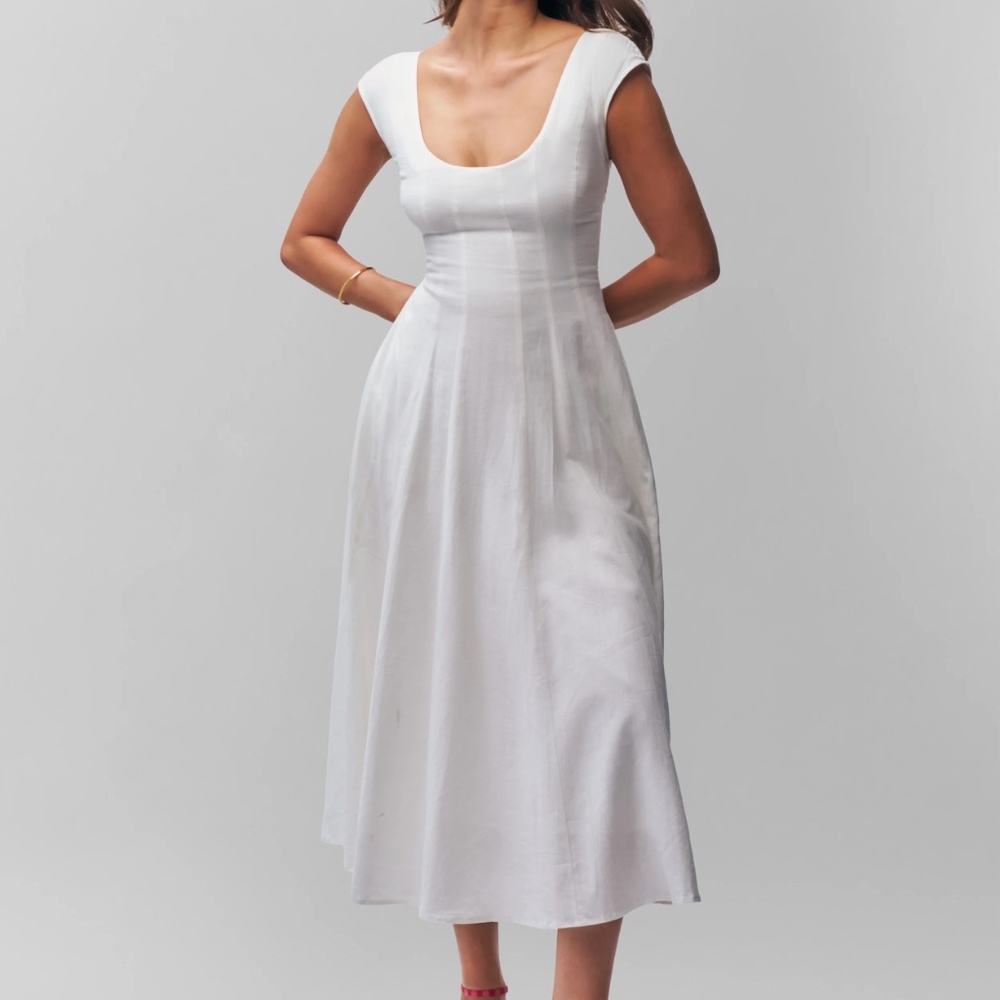 Danielle Guizio "Leila" Dress in White (NWT) - Picture 3 of 8